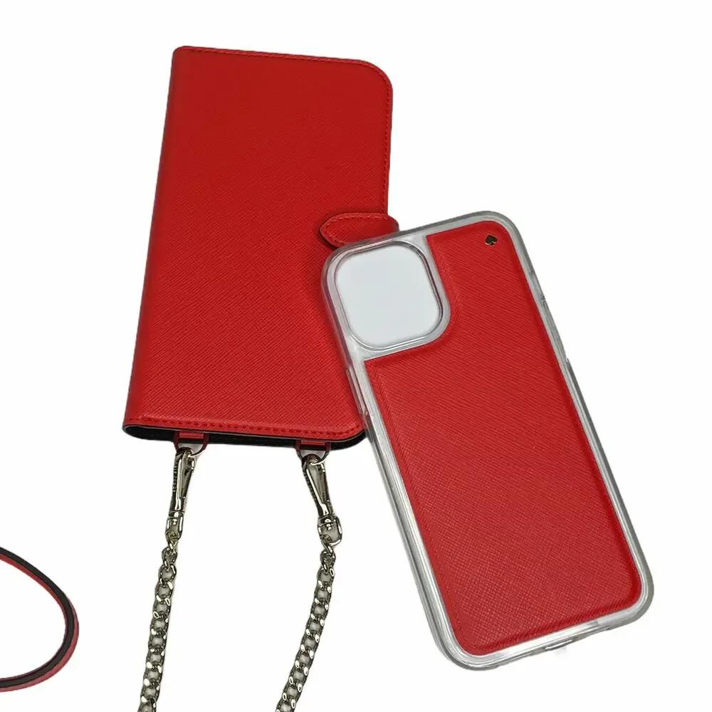 Kate Spade Iphone 12 PRO MAX Magnetic Wrap Folio Case on a Chain crossbody